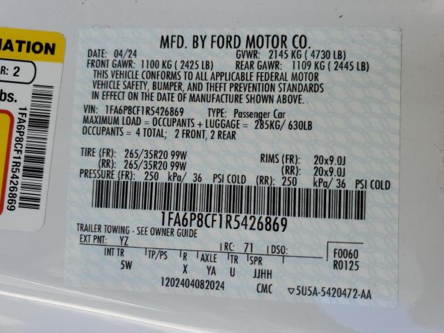2024 FORD MUSTANG GT - 1FA6P8CF1R5426869