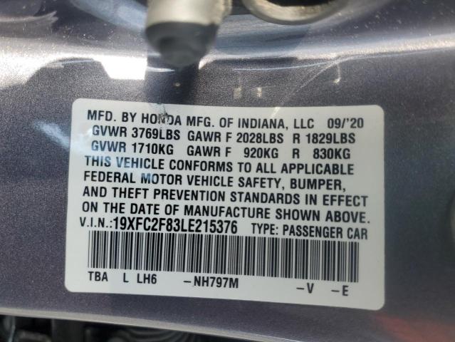 2020 HONDA CIVIC SPOR 19XFC2F83LE215376
