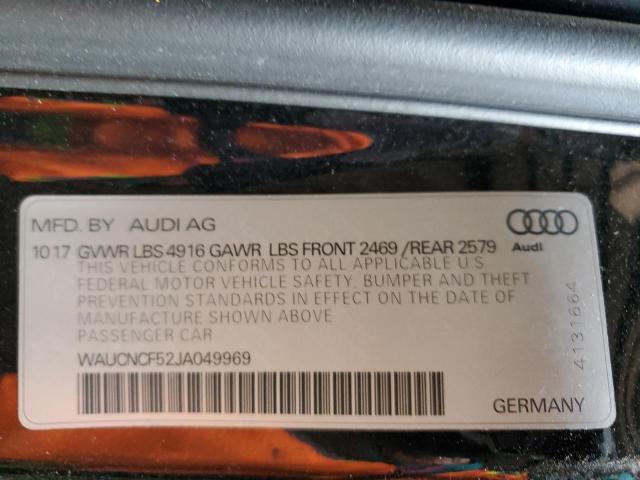 2018 AUDI A5 PRESTIG - WAUCNCF52JA049969