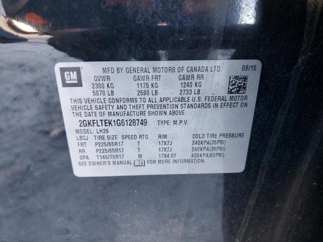 2016 GMC TERRAIN SL 2GKFLTEK1G6128749