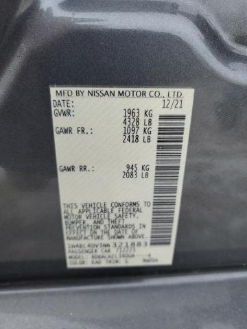 2022 NISSAN ALTIMA SV - 1N4BL4DV3NN321883