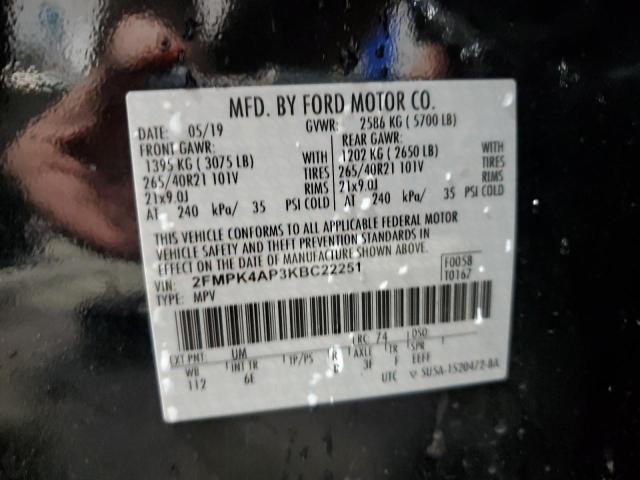 2019 FORD EDGE ST - 2FMPK4AP3KBC22251