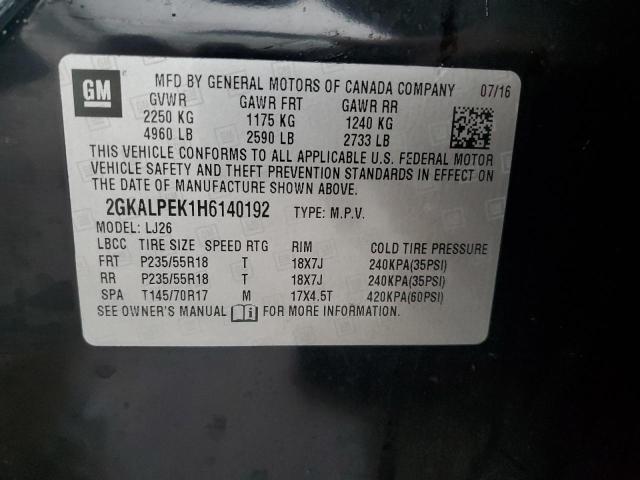 2017 GMC TERRAIN SL - 2GKALPEK1H6140192