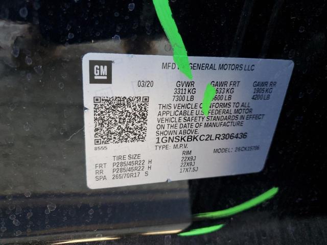 2020 CHEVROLET TAHOE K150 - 1GNSKBKC2LR306436