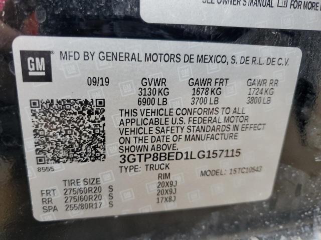 2020 GMC SIERRA C15 - 3GTP8BED1LG157115