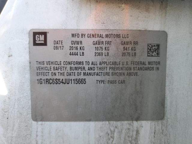 2018 CHEVROLET VOLT LT - 1G1RC6S54JU115665