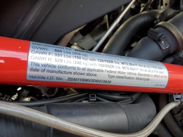 2013 DUCATI STREETFIGH ZDM11BMV2DB015830