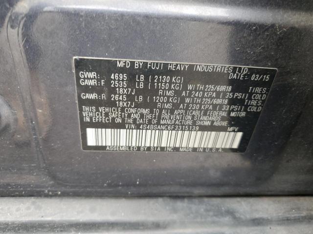 2015 SUBARU OUTBACK 2. - 4S4BSANC6F3315139