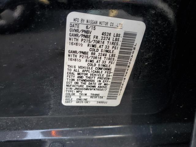 2015 NISSAN ROGUE SELE - JN8AS5MV9FW765817