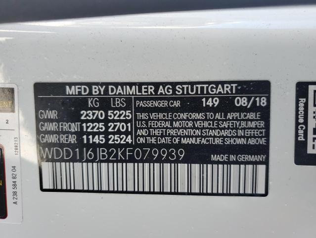 2019 MERCEDES-BENZ E 450 4MAT - WDD1J6JB2KF079939