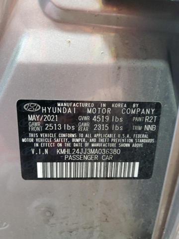 2021 HYUNDAI SONATA HYB KMHL24JJ3MA036380