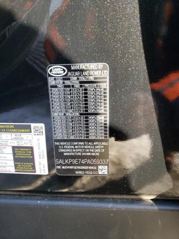 2023 LAND ROVER RANGE ROVER SE SALKP9E74PA059337