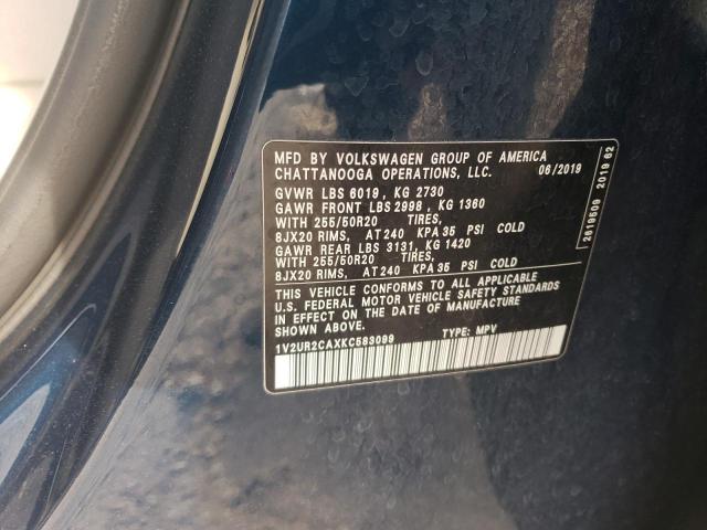 2019 VOLKSWAGEN ATLAS SE - 1V2UR2CAXKC583099