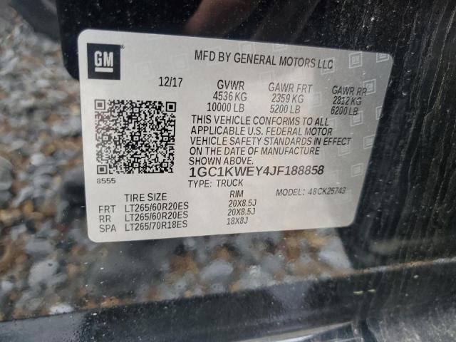 2018 CHEVROLET SILVERADO - 1GC1KWEY4JF188858
