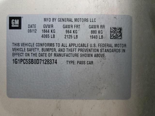 VIN 1G1PC5SB0D7128374 2013 CHEVROLET CRUZE no.12