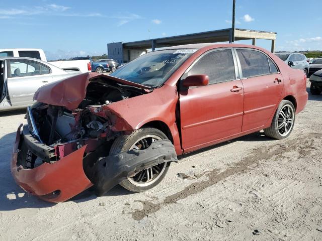 TOYOTA COROLLA CE 2005 maroon sedan 4d gas JTDBR32E452067463 photo #1