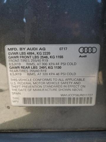 2018 AUDI Q3 PREMIUM - WA1JCCFS6JR011727