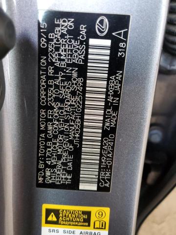 2016 LEXUS CT 200 JTHKD5BH1G2257498