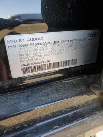 2019 AUDI A8 L WAU8DAF87KN004768
