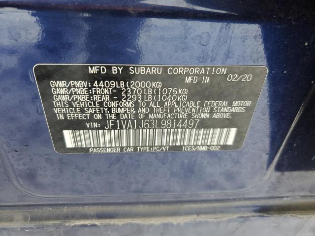 2020 SUBARU WRX LIMITE - JF1VA1J63L9814497
