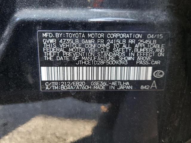 2015 LEXUS IS 350 JTHCE1D28F5009393