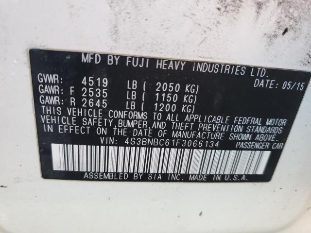 2015 SUBARU LEGACY 2.5 4S3BNBC61F3066134