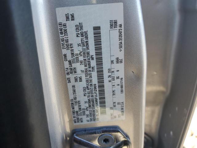 2015 LINCOLN MKC 5LMCJ1A96FUJ12969