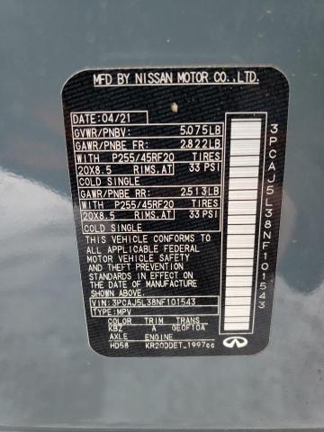 2022 INFINITI QX55 SENSO 3PCAJ5L38NF101543