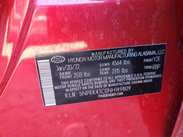2022 HYUNDAI SONATA N L - 5NPEK4JC0NH149809