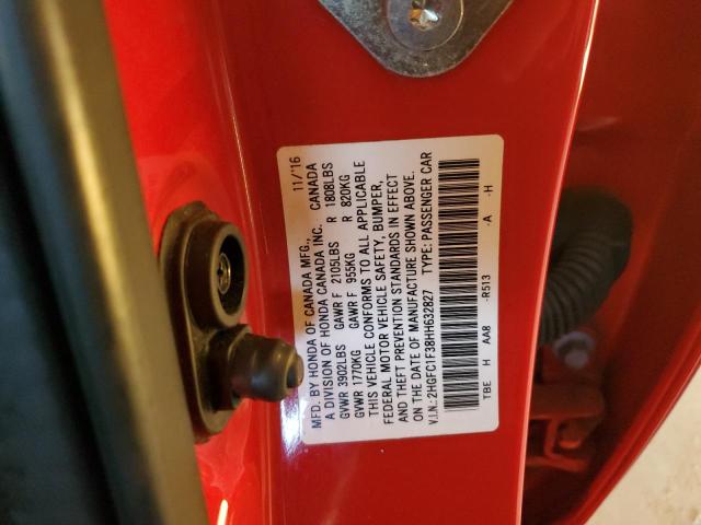 2017 HONDA CIVIC EX - 2HGFC1F38HH632827