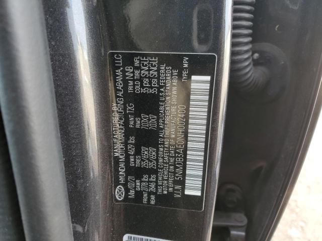 2022 HYUNDAI TUCSON SEL 5NMJB3AE0NH002400