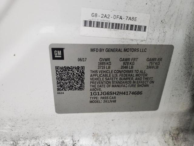 2017 CHEVROLET SONIC - 1G1JG6SH2H4174686