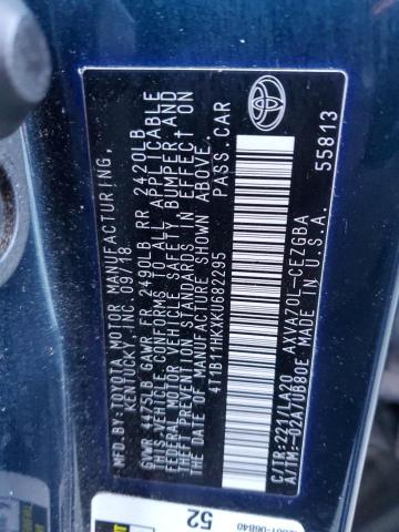 2019 TOYOTA CAMRY L - 4T1B11HKXKU682295