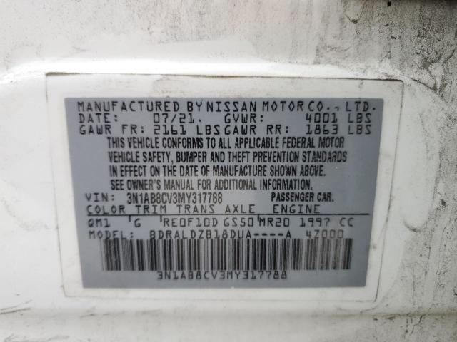 2021 NISSAN SENTRA SV - 3N1AB8CV3MY317788