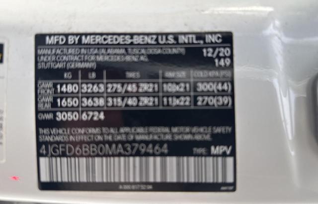 2021 MERCEDES-BENZ GLE COUPE 4JGFD6BB0MA379464