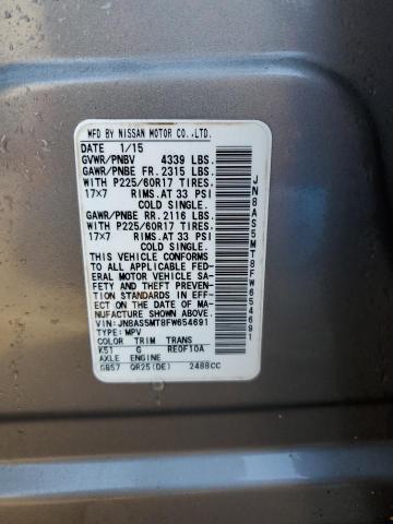 2015 NISSAN ROGUE SELE - JN8AS5MT8FW654691