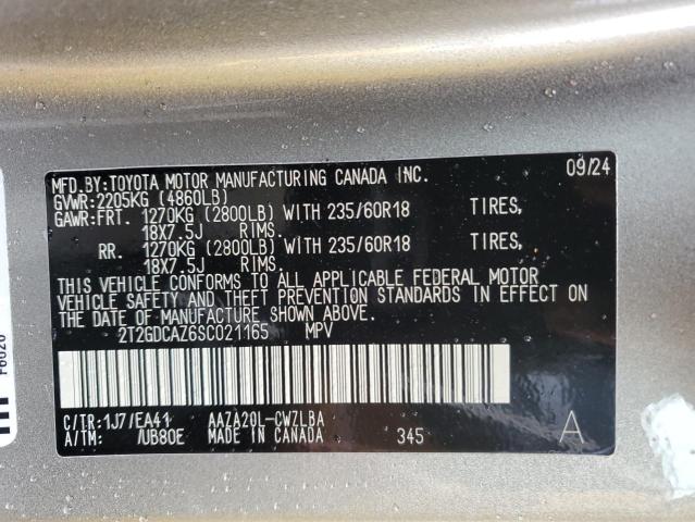 2025 LEXUS NX 250 PRE 2T2GDCAZ6SC021165