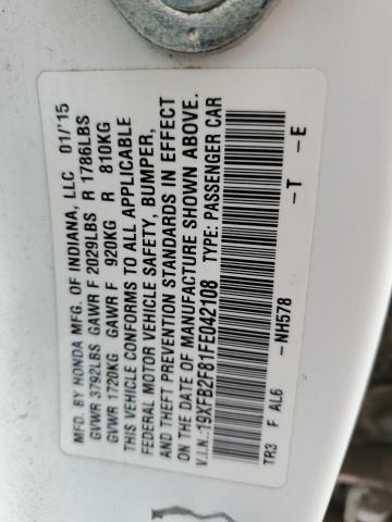 2015 HONDA CIVIC EX - 19XFB2F81FE042108