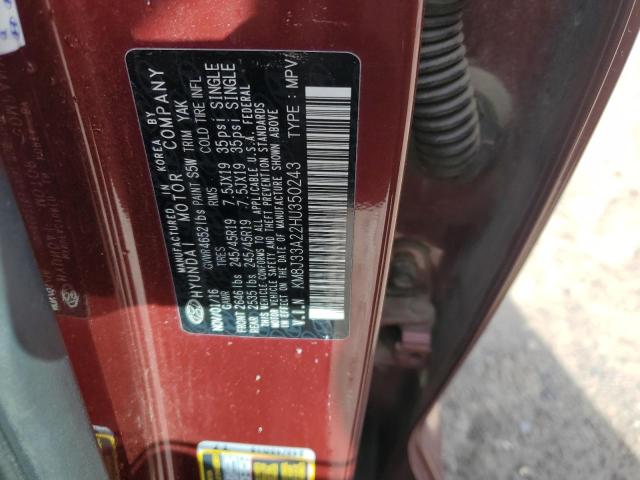 2017 HYUNDAI TUCSON LIM - KM8J33A22HU350243