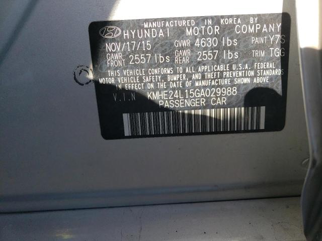 2016 HYUNDAI SONATA HYB - KMHE24L15GA029988