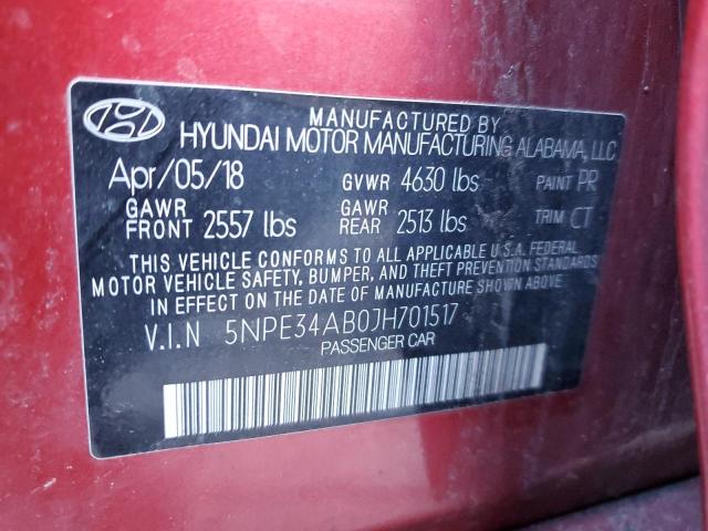 2018 HYUNDAI SONATA SPORT 5NPE34AB0JH701517