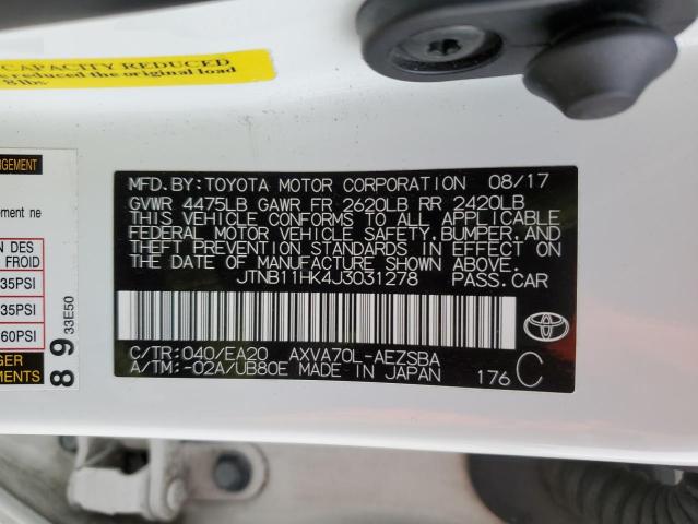 2018 TOYOTA CAMRY L - JTNB11HK4J3031278