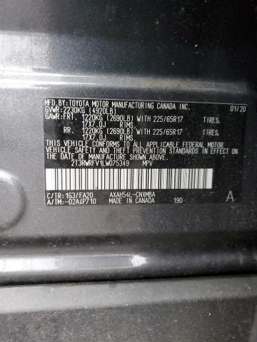 2020 TOYOTA RAV4 XLE - 2T3RWRFV1LW075349