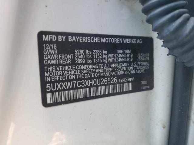 2017 BMW X4 XDRIVEM 5UXXW7C3XH0U26526