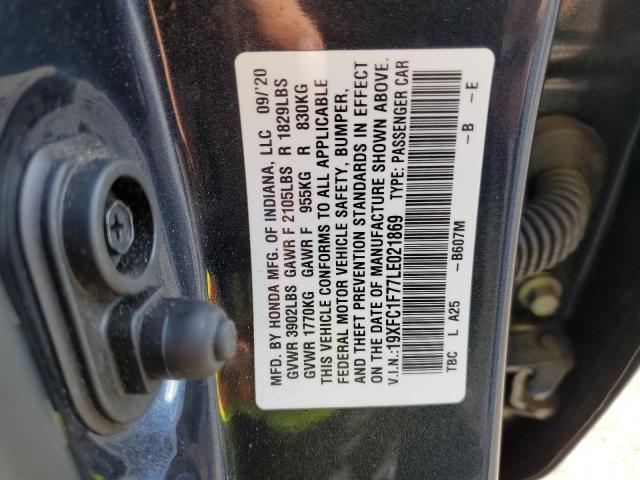 2020 HONDA CIVIC EXL - 19XFC1F77LE021869