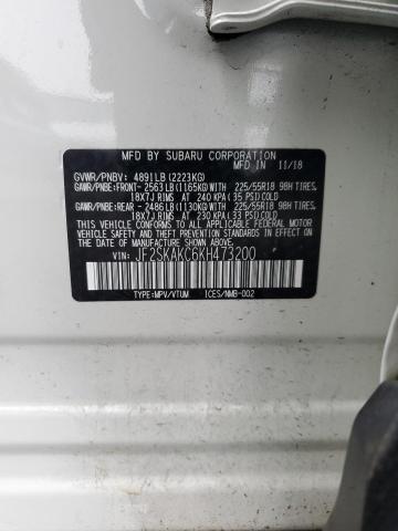 2019 SUBARU FORESTER S - JF2SKAKC6KH473200