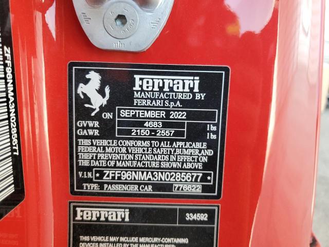 2022 FERRARI SF 90 SPID ZFF96NMA3N0285677