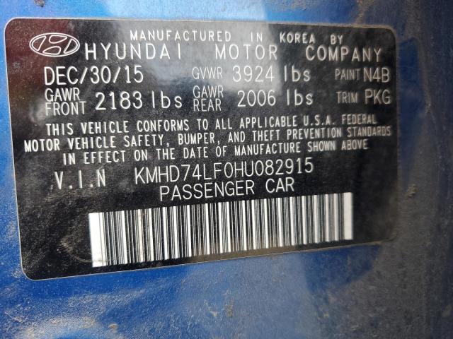 2017 HYUNDAI ELANTRA SE - KMHD74LF0HU082915