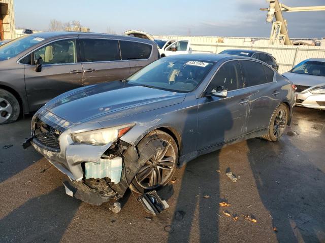 INFINITI Q50 BASE 2014 blue sedan 4d gas JN1BV7AR0EM691968 photo #1