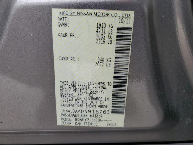 2015 NISSAN ALTIMA 2.5 - 1N4AL3AP3FN916763